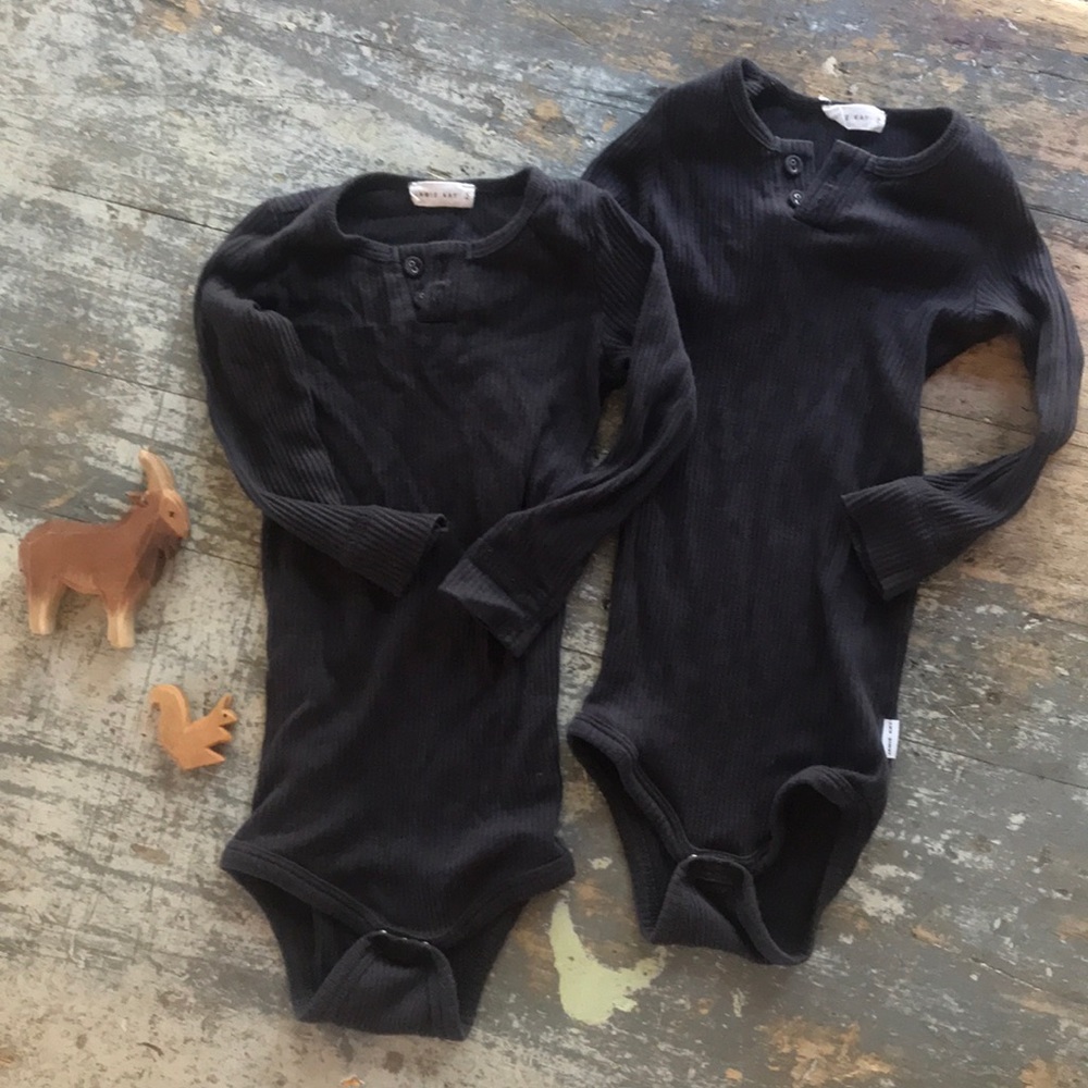 2 Dark grey bluish Jamie Kay bodysuits 24 months